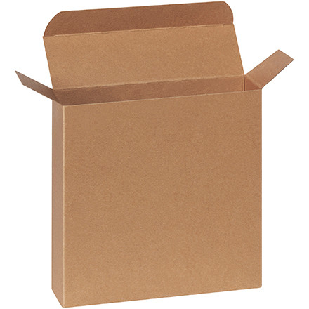 7 1/4 x 2 x 7 1/4" Kraft Reverse Tuck Folding Cartons (Case of 250)
