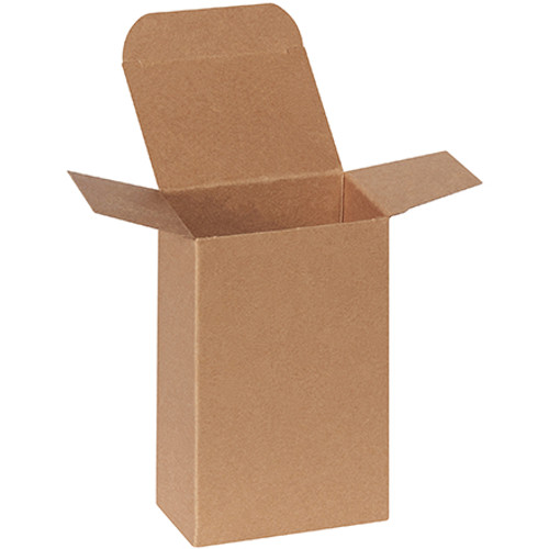 3 1/2 x 2 1/2 x 5 1/2" Kraft Reverse Tuck Folding Cartons (Case of 250)