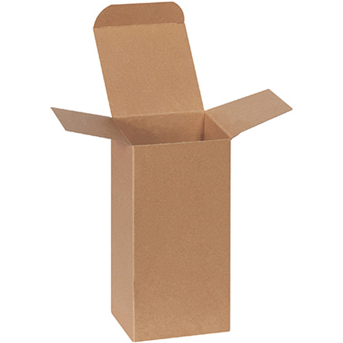 4 x 4 x 8" Kraft Reverse Tuck Folding Cartons (Case of 250)