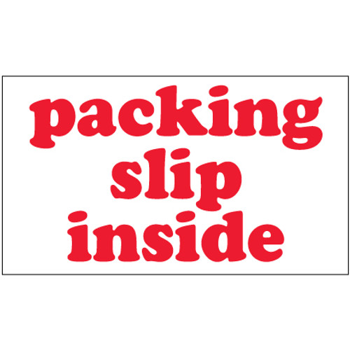 3 x 5" - "Packing Slip Inside" Labels (Roll of 500)