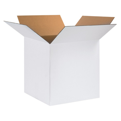 24 x 24 x 24" White Corrugated Boxes (Bundle of 10)