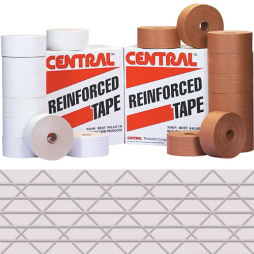 72mm x 450' White Central 240 Reinforced Tape (Case of 10)