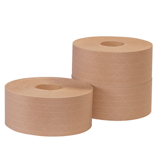 70mm x 450' Kraft Tape Logic #6800 Reinforced Water Activated Tape (Case of 10)