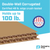 12"L x 9"W x 6"H Heavy-Duty Double Wall Corrugated Box, 15-Pack