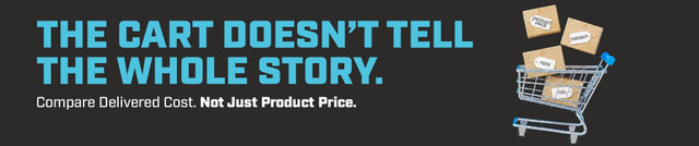 Packaging Price banner encouraging businesses to compare total delivered cost rather than product price alone