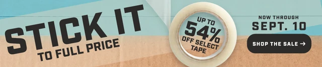 labor day sale. Up to 54% off select tape. Ends september 10.