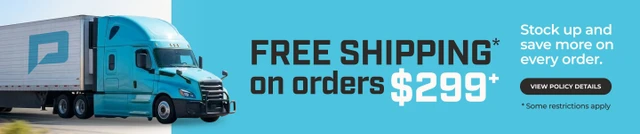 Packaging Price banner promoting free shipping on orders over $299