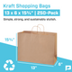 13 x 6 x 15 ¾" Kraft Paper Shopping Bags (250-Pack)