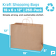 16 x 6 x 12" Kraft Paper Shopping Bags (250-Pack)