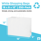 16 x 6 x 12" White Paper Shopping Bags (250-Pack)