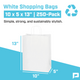 10 x 5 x 13" White Paper Shopping Bags (250-Pack)