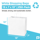 13 x 7 x 13" White Shopping Bags (250-Pack)