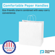 13 x 7 x 13" White Shopping Bags (250-Pack)