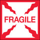 4 x 4" - "Fragile" Labels (Roll of 500)