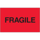 3 x 5" - "Fragile" (Fluorescent Red) Labels (Roll of 500)