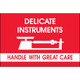 2 x 3" - "Delicate Instruments - HWC" - Fragile Labels (Roll of 500)