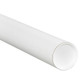 3 x 6" White Tubes with Caps (Case of 24)