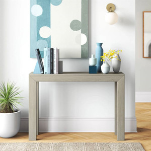 Solid Wood Modern Accent Console Table / Sofa Table in Beige Seashell Finish Q280-SHBSWCT126846253