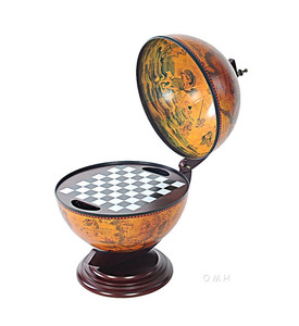 13" X 15" X 19" Red Globe With Chess Holder N270-364359