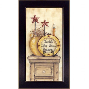 Simple Pleasures 1 Black Framed Print Wall Art N270-405275