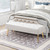 Modern Bed Bench Ottoman with White Ivory PU Leather Seat and Gold Metal Legs Q280-IVWHBW7685841