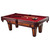 7 Ft Pool Table with Red Burgundy Wool Top and Fringe Drop Pockets Q280-FC7FTR1067