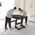 Foldable Foosball Table with 2 Balls in Walnut Wood Finish - Standard Size Q280-VFTSB1254398527