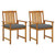  Patio Chair Set of 2 Brown Solid Acacia wood Medium Durable A949-3061199
