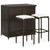  Bar Set Brown PE rattan, steel Large Bar Set Rectangular A949-313470