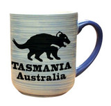 Coffee Mug Horizontal Lines Tasmanian Devil