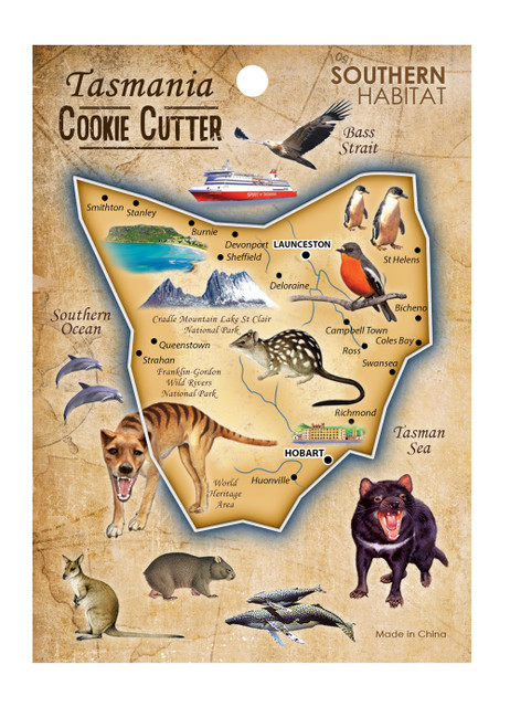 COOKIE CUTTER TASMANIA MAP