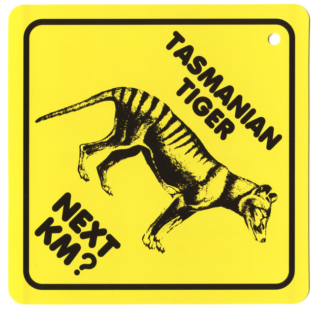 Roadsign 18cm Tasmanian Tiger