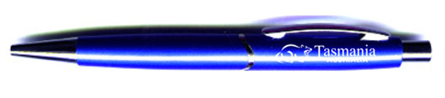 Pen Anodised Engraved Tas Devil Tasmania Australia BLUE