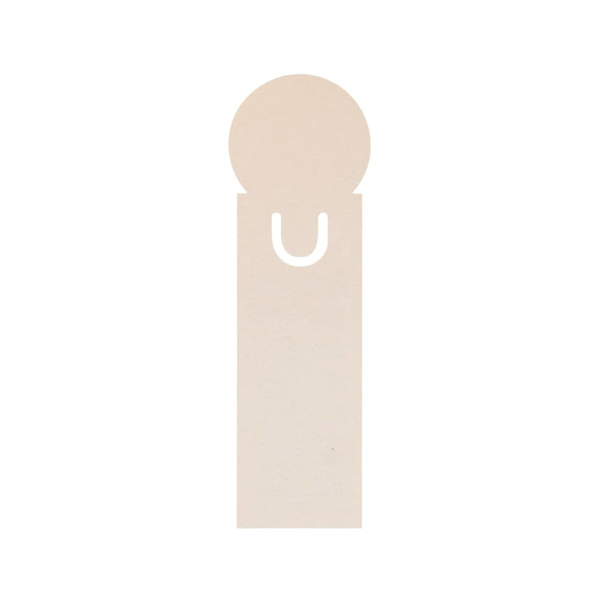 A Circle Milk Carton Bookmark in a simple, minimalist design featuring a rounded top and a cut-out section for easy use.