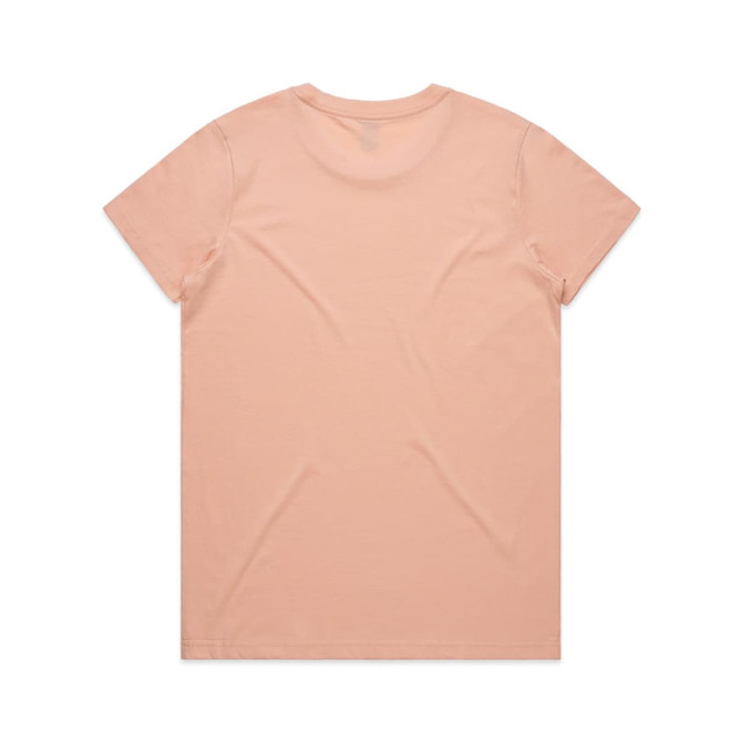 A plain pink T-shirt with a simple design and no visible logos, featuring a standard crew neck and short sleeves.