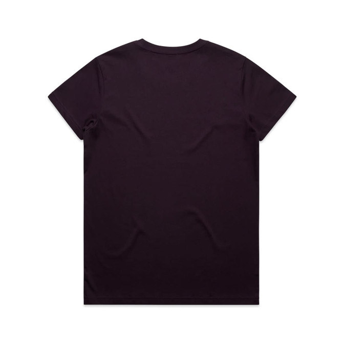 A dark grey T-shirt with a simple crew neck design, featuring a smooth back without any visible graphics or logos.