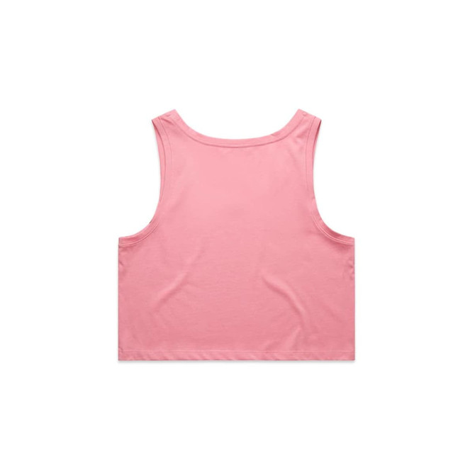 A pink crop singlet with a simple design and no visible logos or branding.