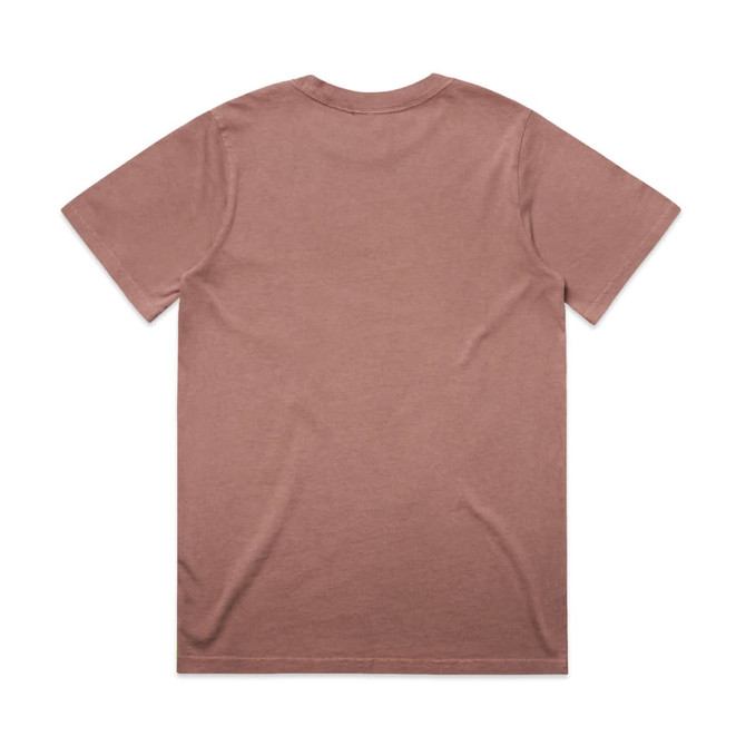 A faded tee in a muted brown colour with a simple design and no visible logos on the back.