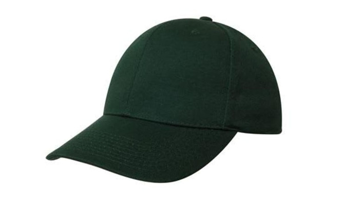 A dark green Chino Twill cap with a curved brim and an adjustable strap at the back. It has a logo on it.