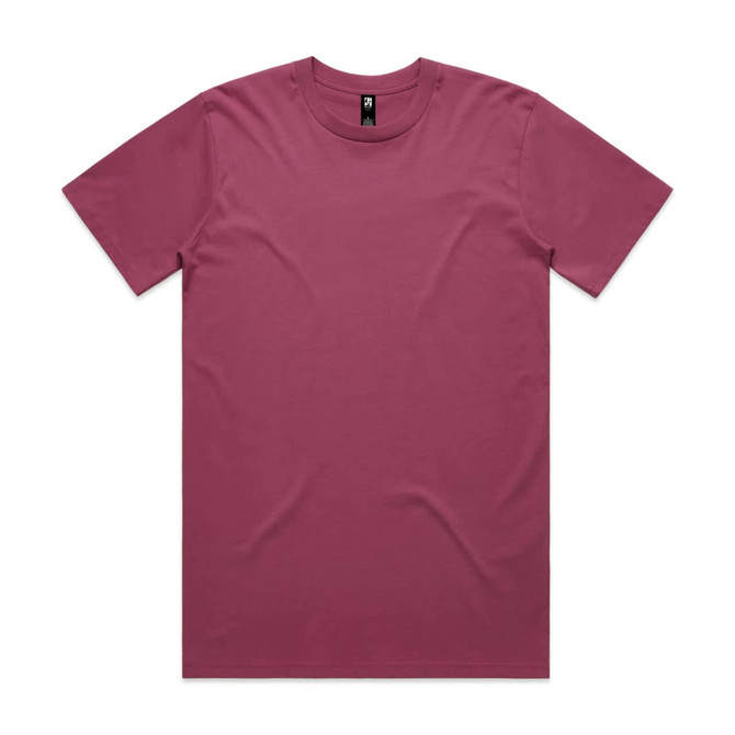 A maroon Classic Tee with short sleeves and a simple design. It features a logo on the inside label.