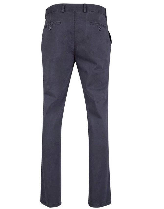 Men's Boston Chino Pants in dark grey, featuring a sleek design with two back pockets and a logo.