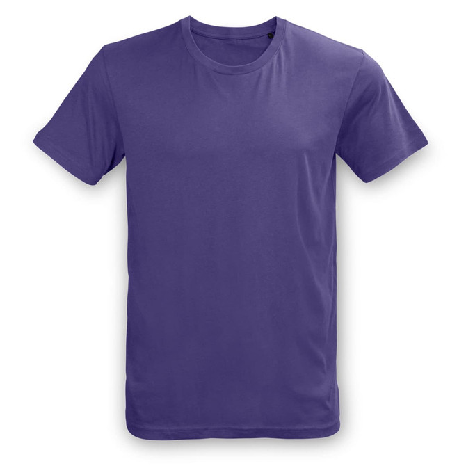 A unisex TRENDSWEAR Element t-shirt in a solid purple colour, featuring a simple design and a logo.