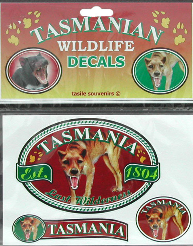 Sticker Tasmanian Tiger set of 3