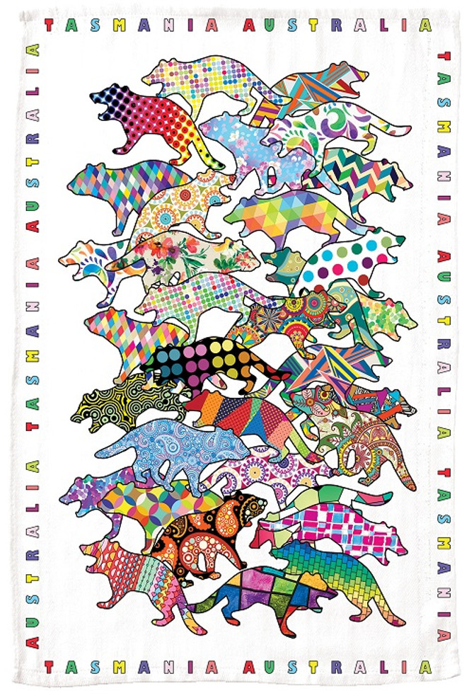 Tea Towel - Coloured Devils