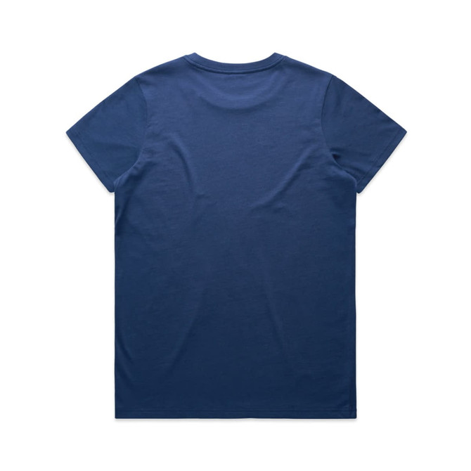 A navy blue T-shirt with a plain back and no visible branding or logos.