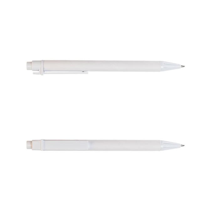 A Matador Cardboard Pen is featured, showcasing a minimalist design with a white barrel and blue accents.