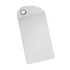A clear pouch with a top zip and a circular hole for attachment. Ideal for carrying small items.