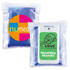 A microfiber lens cloth with a screen cleaner, featuring two designs in colorful packaging.