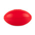 A red football-shaped stress reliever, designed as a fun and playful stress ball, categorized under Fun & Games.