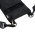 A black Wallaby Neck Pouch features multiple zippered compartments and durable clips for attachment.